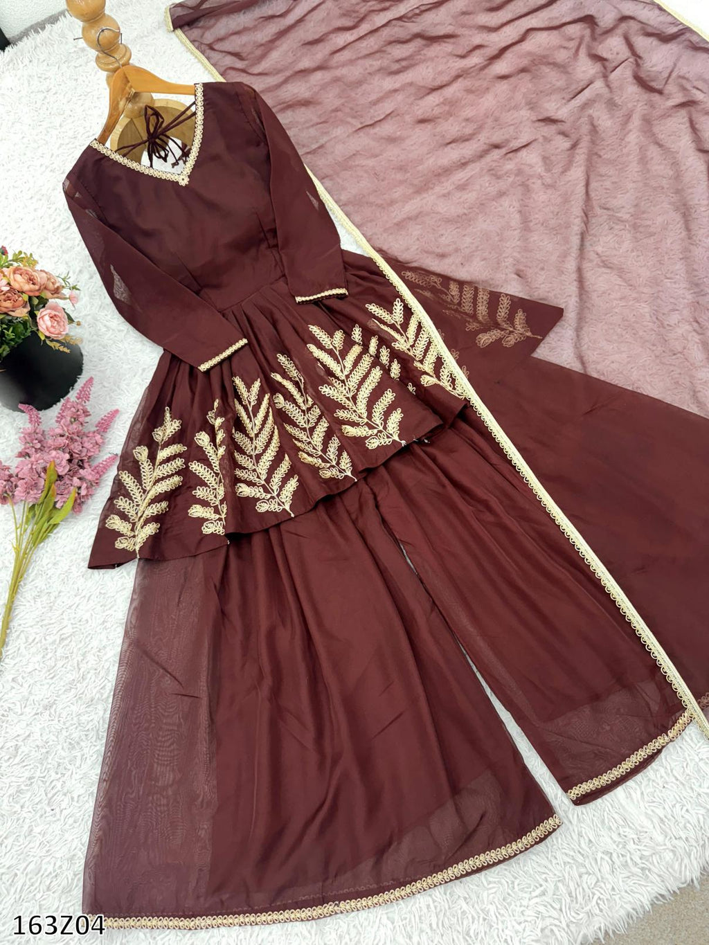 Diwali Delight – Umbrella Kurti with Plazo Set