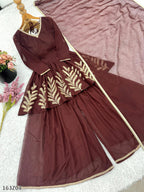 Diwali Delight – Umbrella Kurti with Plazo Set