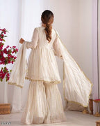“Regal Radiance Sharara Set Suit – Trendsetting Style Statement”