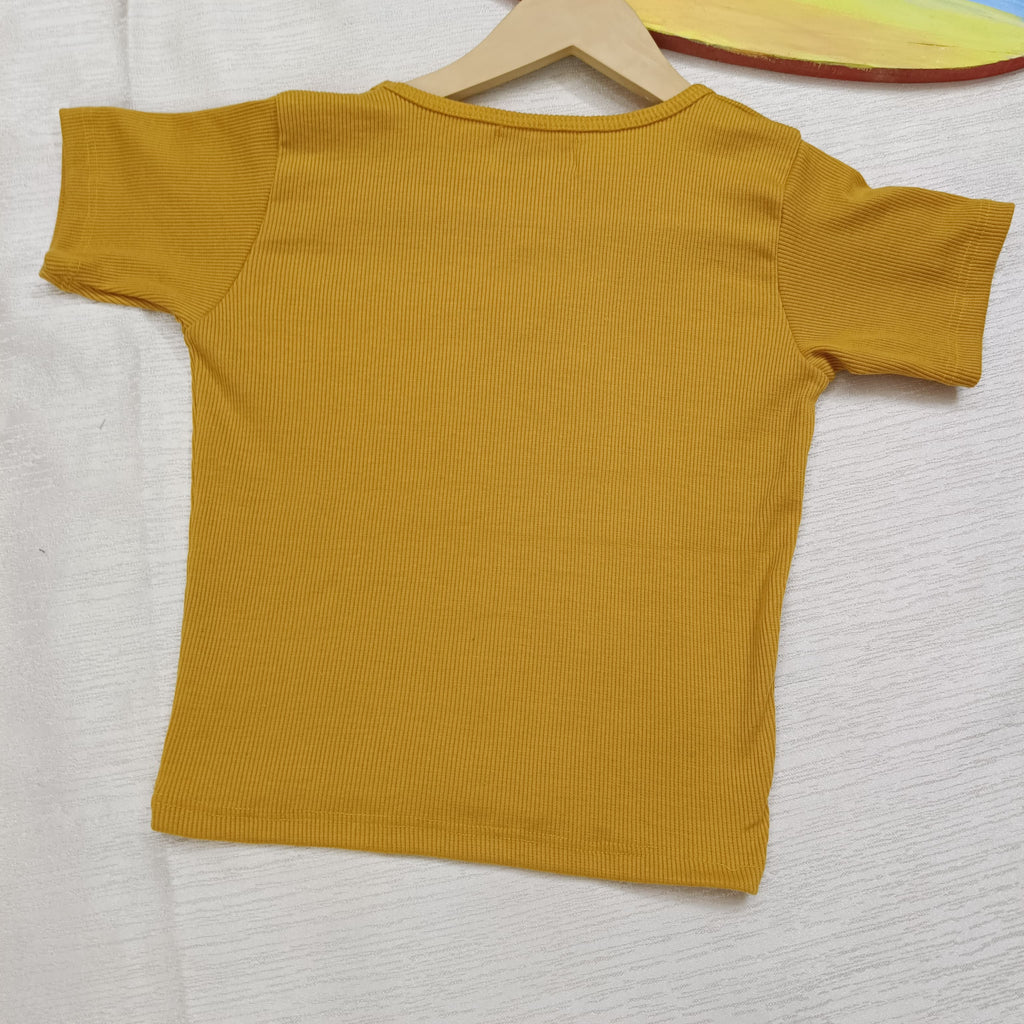 Trendy Heart Cut Ribbed Fitted Top for Women – Soft Stretchy Casual Wear