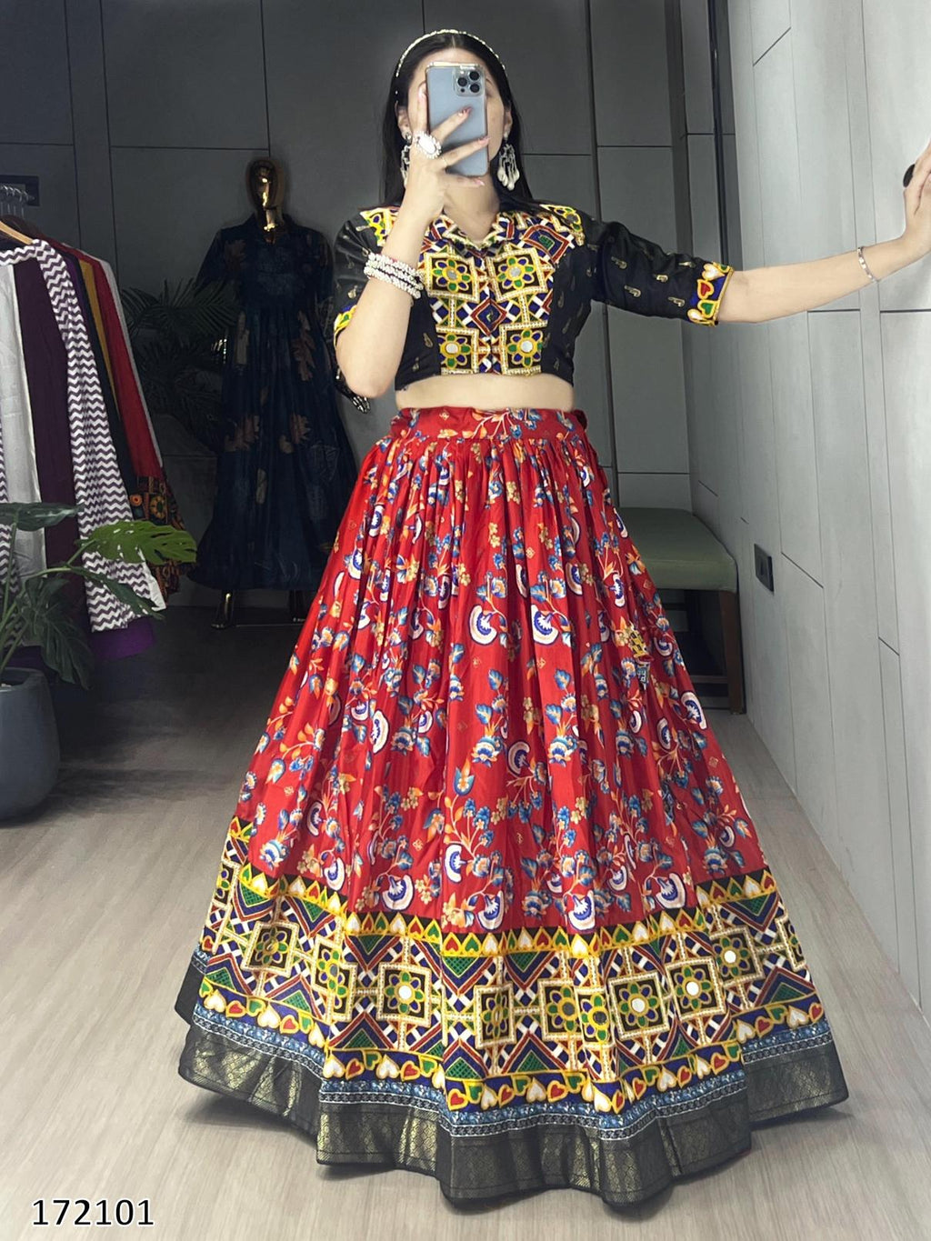 Festive Gamthi Work Ethnic Cordset – Fully Stitched, Vibrant Prints (Limited Edition)