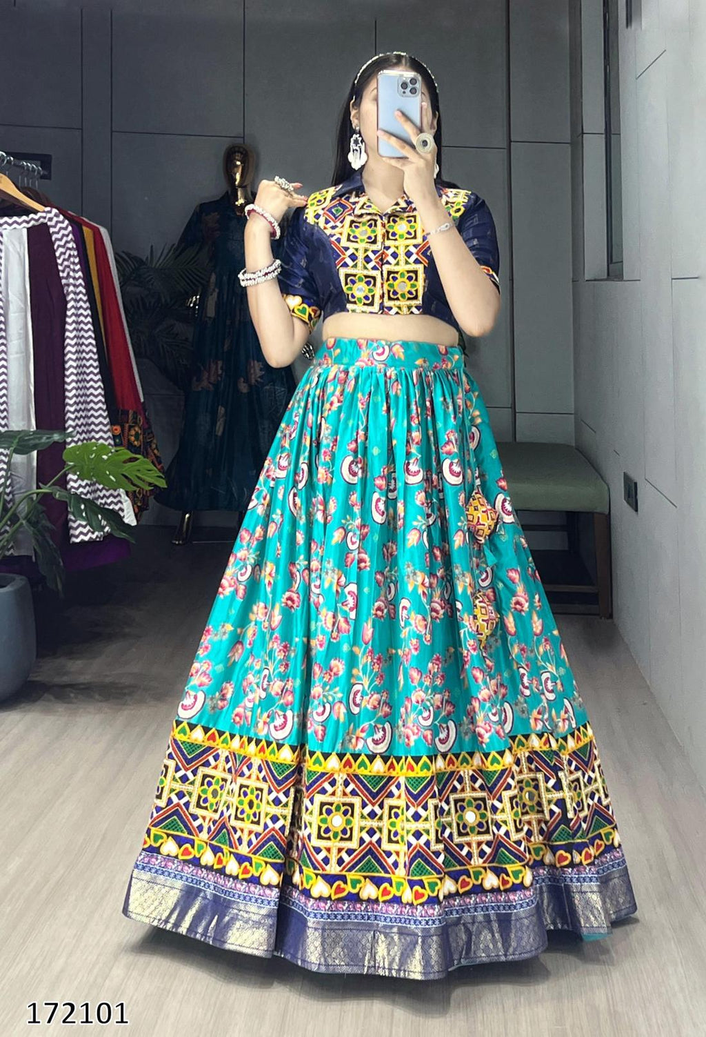 Festive Gamthi Work Ethnic Cordset – Fully Stitched, Vibrant Prints (Limited Edition)