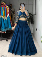 Diwali Classical Foil-Printed Koti-Set Lehenga Choli