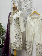 Elegant Embroidered Pakistani Suit Set with Dupatta