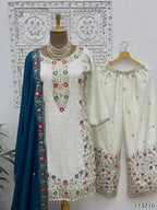 Elegant Embroidered Pakistani Suit Set with Dupatta