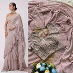 Bollywood Super-Hit Sequin Crush Pleated Saree – Draped in Glamour