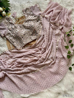 Bollywood Super-Hit Sequin Crush Pleated Saree – Draped in Glamour