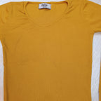 Elegant Ribbed Cotton Long Sleeve Crop Top – Perfect Blend of Comfort & Style