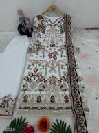 Midnight Majesty Designer  Embroidered Suit Set