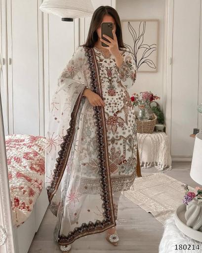 Midnight Majesty Designer  Embroidered Suit Set
