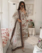 Midnight Majesty Designer  Embroidered Suit Set