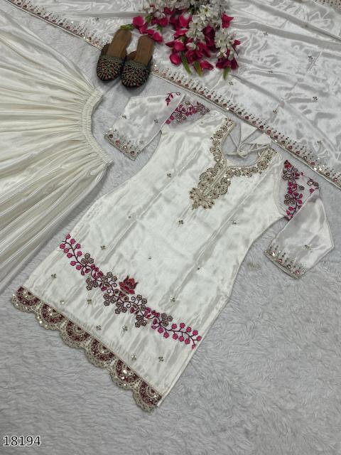 Regal Bloom Embroidered Palazzo Suit Set