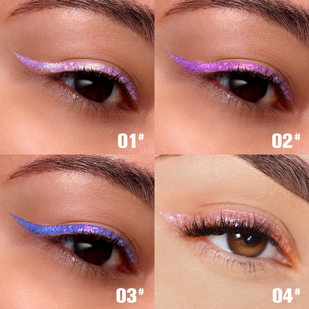 GlamGleam Liquid Glitter Eyeliner Set (8-Piece)