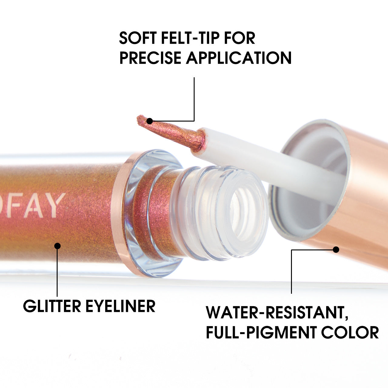 GlamGleam Liquid Glitter Eyeliner Set (8-Piece)