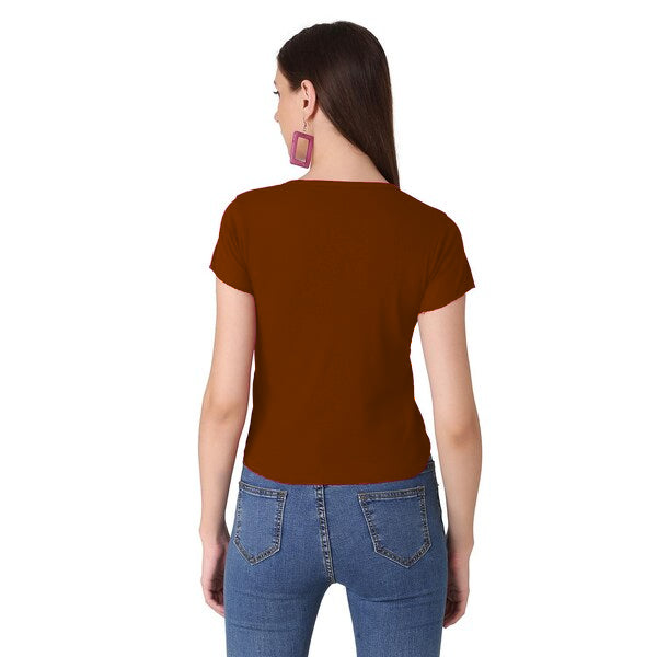 Ruched Drawstring Ribbed Crop Top  Trendy Slim-Fit Stretch Wear