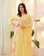 “Parampara Royale Silk Embroidered Suit with Dupatta – Heritage Glamour Set”