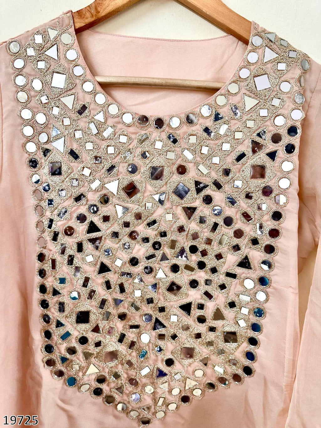 Radiant Reflection Mirror Work Kurti Set