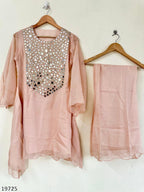 Radiant Reflection Mirror Work Kurti Set