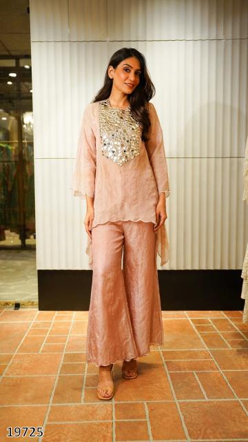 Radiant Reflection Mirror Work Kurti Set