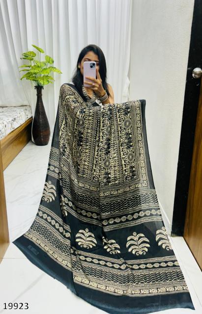 Premium Ajrakh Gajji Bandhej Silk Handcrafted Royal Elegance Saree