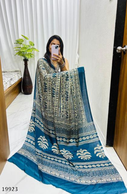 Premium Ajrakh Gajji Bandhej Silk Handcrafted Royal Elegance Saree