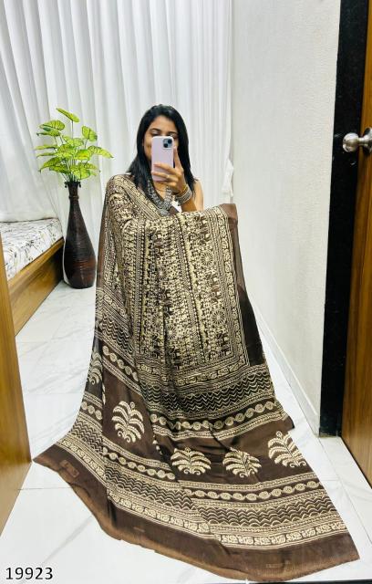 Premium Ajrakh Gajji Bandhej Silk Handcrafted Royal Elegance Saree