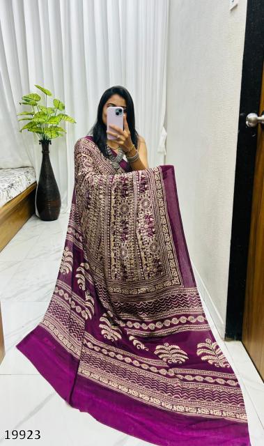 Premium Ajrakh Gajji Bandhej Silk Handcrafted Royal Elegance Saree