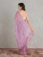 Luxury Embroidered Organza Designer Saree for Parties & Celebrations