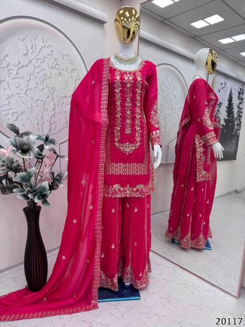 Designer Heavy Embroidered Plazzo Suit | Premium Wedding & Festive Wear Ensemble