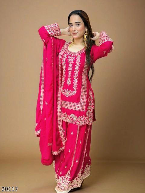 Designer Heavy Embroidered Plazzo Suit | Premium Wedding & Festive Wear Ensemble