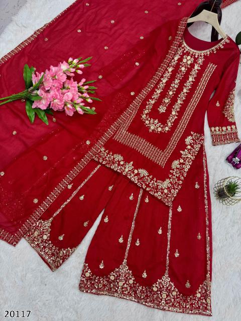 Designer Heavy Embroidered Plazzo Suit | Premium Wedding & Festive Wear Ensemble