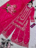 Designer Heavy Embroidered Plazzo Suit | Premium Wedding & Festive Wear Ensemble