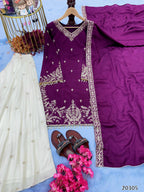 Royal Red Embroidered Designer Sharara Set