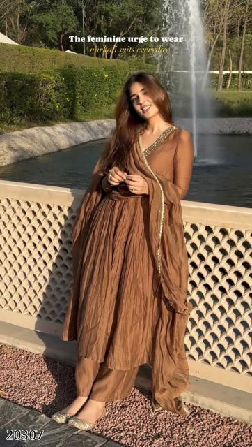 Designer Alia Cut Gown with Plazzo and Dupatta