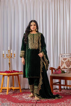 Royal Velvet Embroidered Suit Set – Luxury Party & Festive Wear for Women