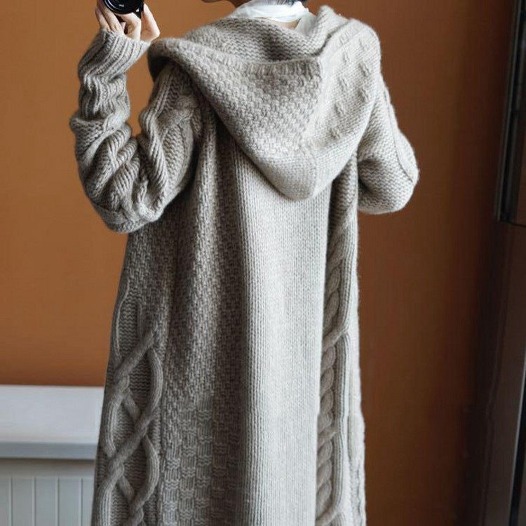 CozyLane Women’s Long Knit Cardigan Coat