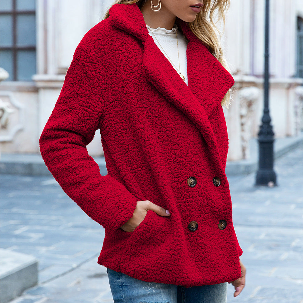 CozyChic Women’s Fluffy Lapel Winter Coat