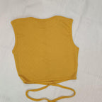 Ribbed Wrap-Tie Crop Top