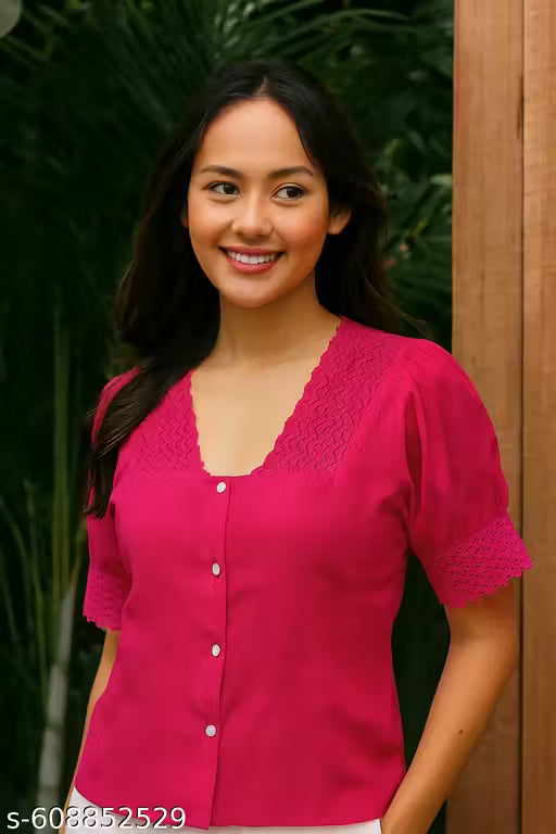 Women’s Elegant Textured Button-Down Top – Soft, Breathable & Perfect for Everyday Chic