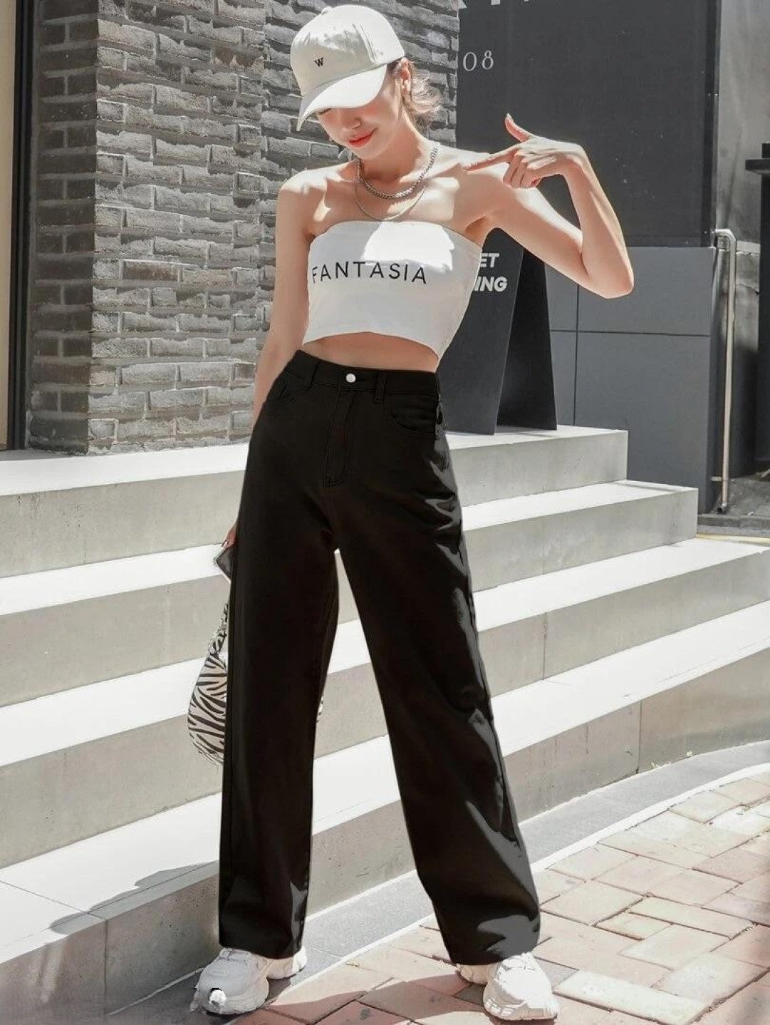 Premium High-Rise Wide Leg Jeans for Women – Trendy Comfort Fit