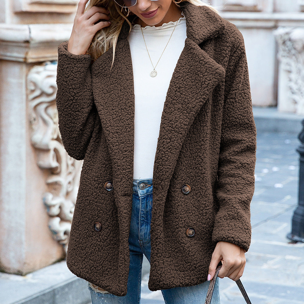 CozyChic Women’s Fluffy Lapel Winter Coat