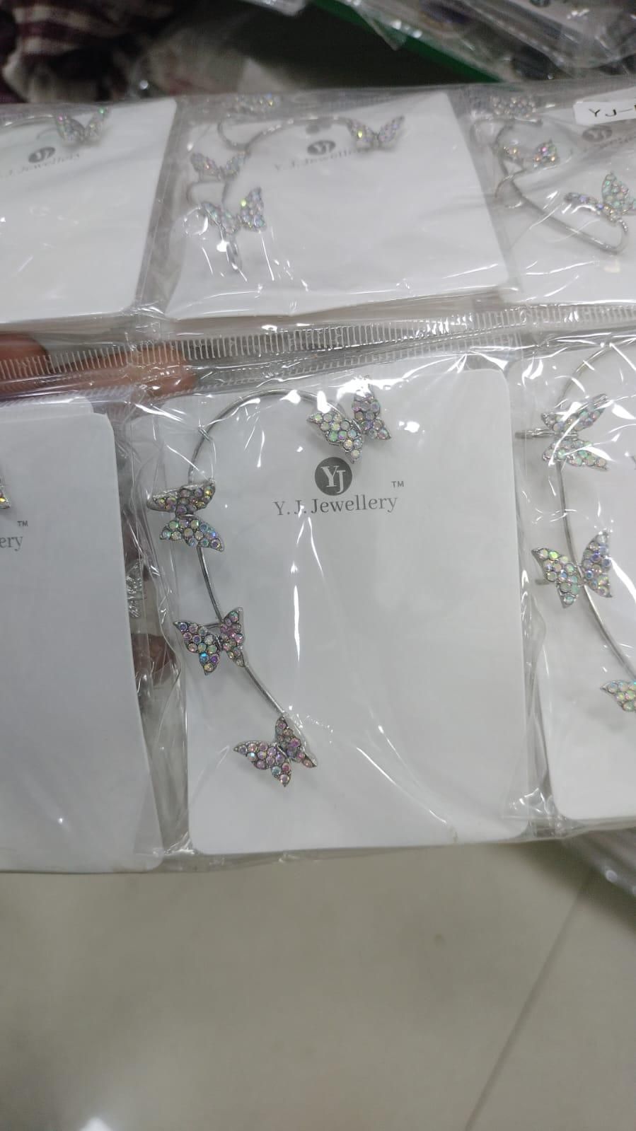 FairyWings Silver Butterfly Ear Cuff Earrings