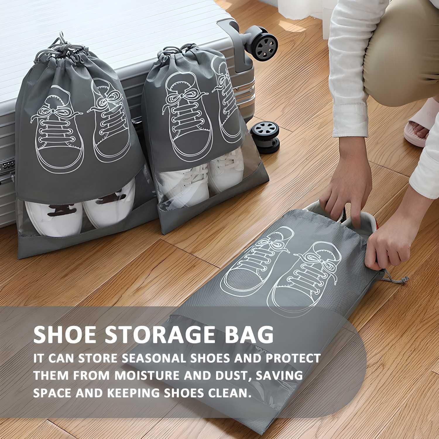 Sporty Aura 5-Piece Travel Shoe Storage Bag Set
