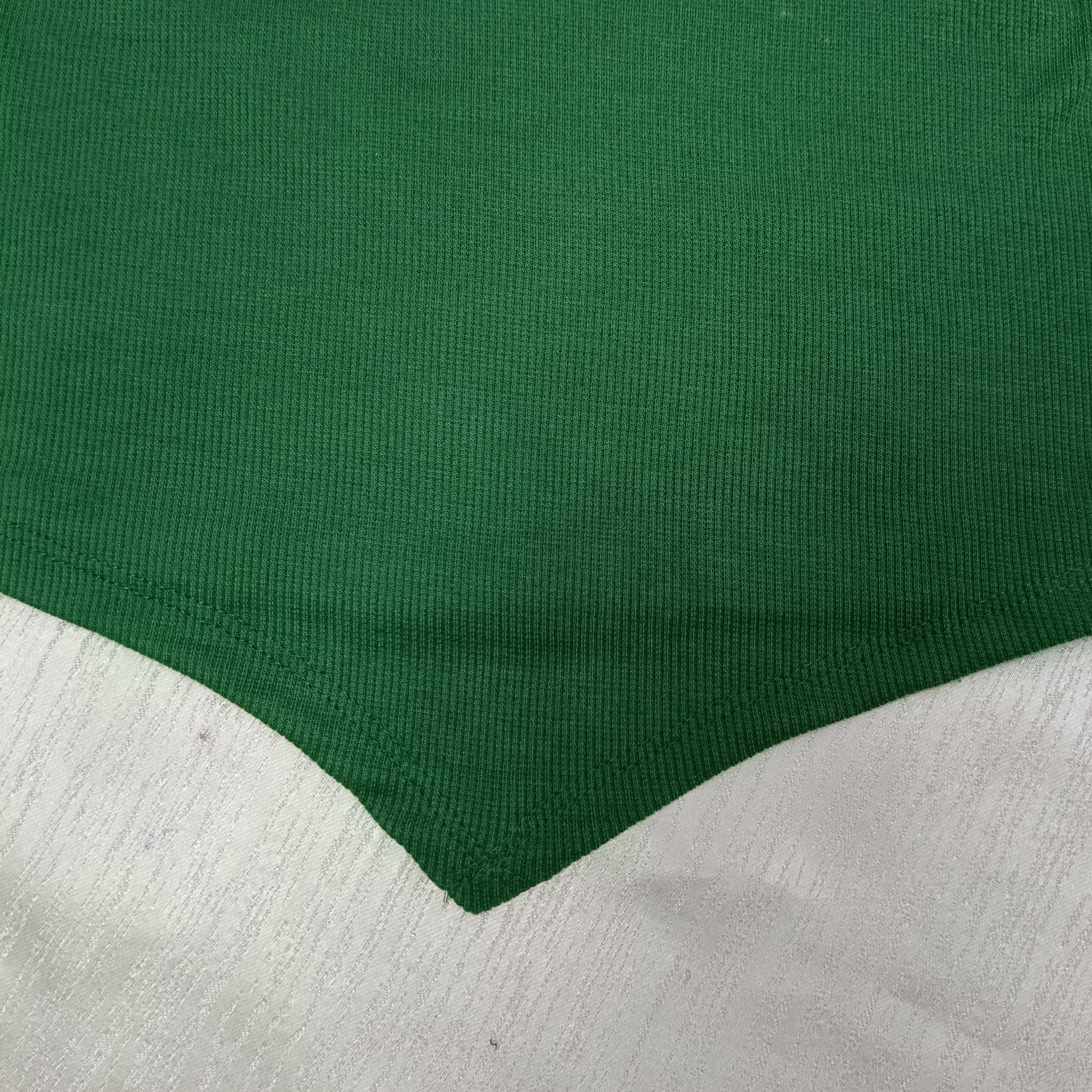 Ribbed V-Hem Stretch Crop Top