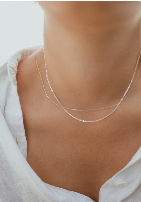 Minimal Luxe Sterling Silver Beaded Chain Necklace