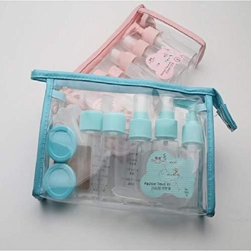TravelEase 7-Piece Portable Cosmetics Bottle Set