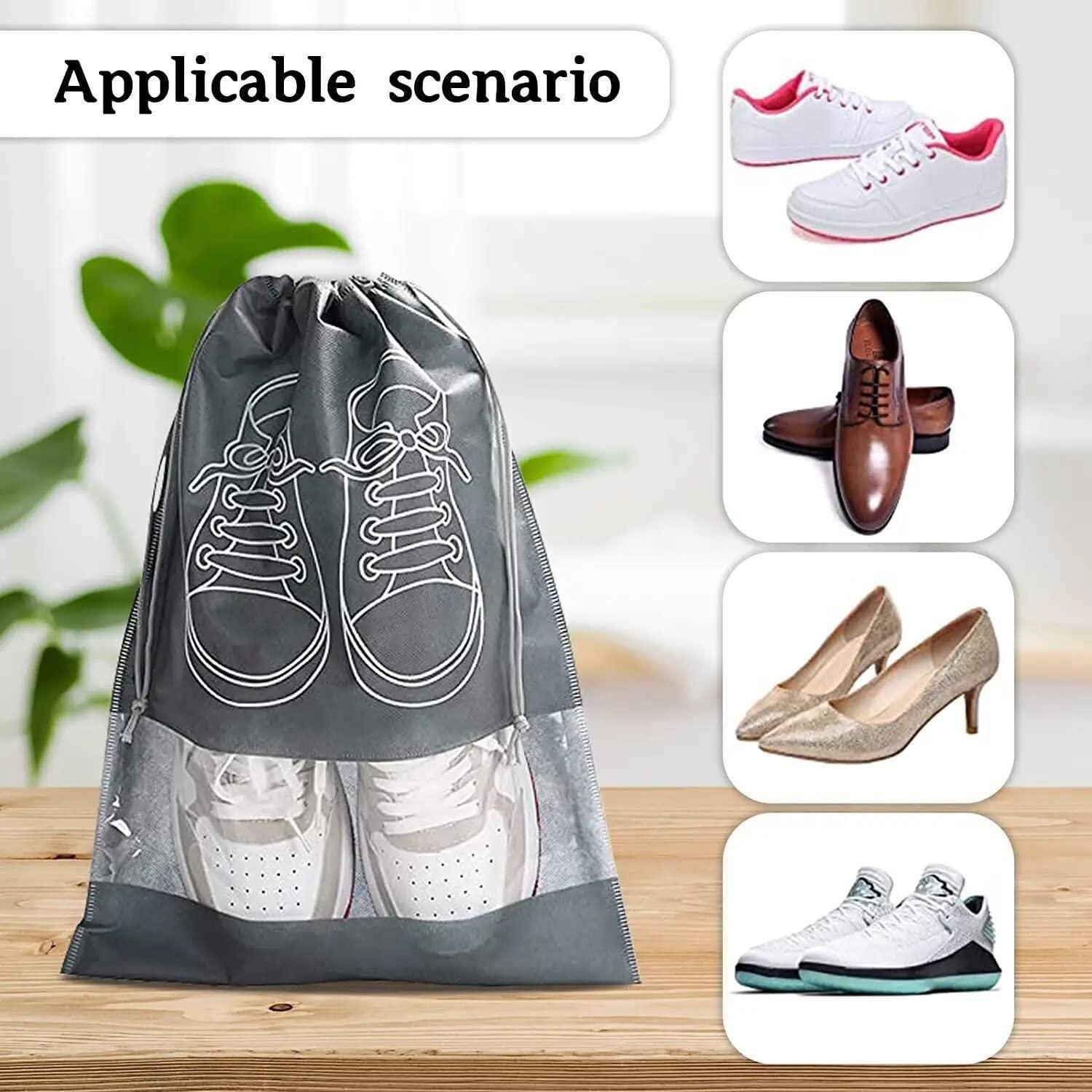 Sporty Aura 5-Piece Travel Shoe Storage Bag Set