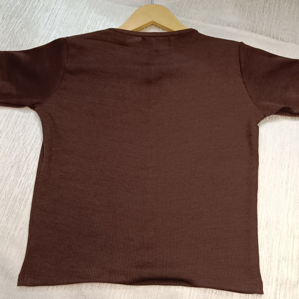 Trendy Heart Cut Ribbed Fitted Top for Women – Soft Stretchy Casual Wear