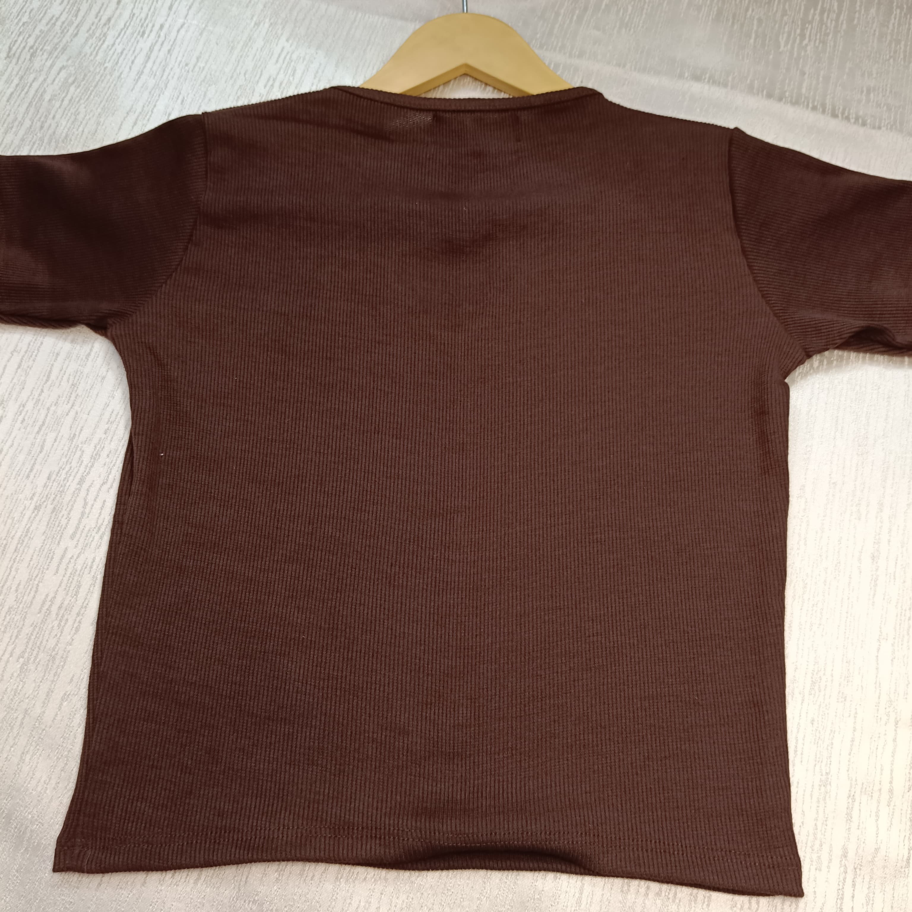 Trendy Heart Cut Ribbed Fitted Top for Women – Soft Stretchy Casual Wear