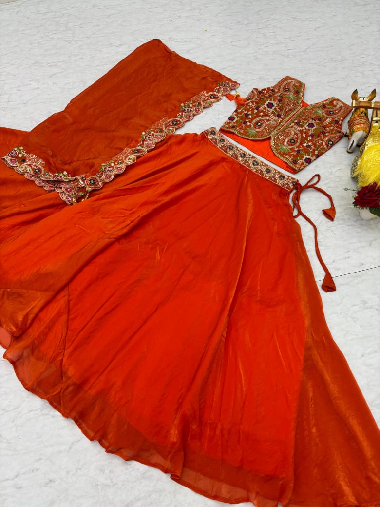 Herbliss Exclusive – Royal Fendy Silk Embroidered Lehenga Choli (Ram-141)